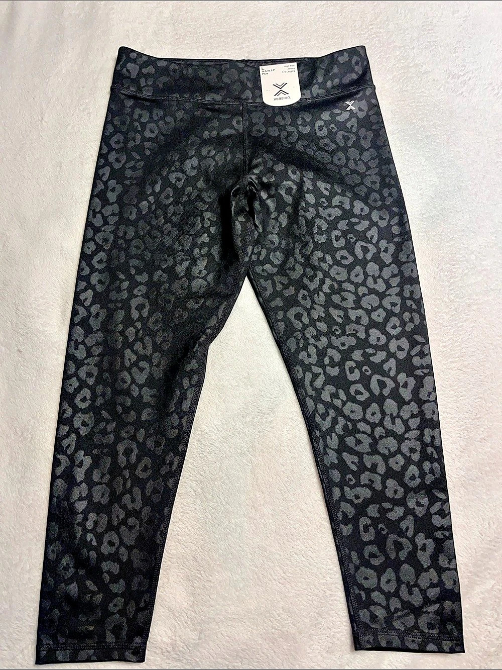 Xersion High Rise Jersey 7/8 Legging Leopard Print
